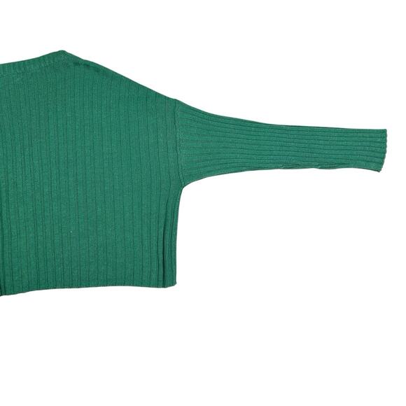 AMERICAN EAGLE Womens Sz XL Green Boxy Cropped Knit Ribbed Cardigan Sweater - Picture 10 of 16